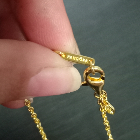 Pandora Timeless Pave Single Row Bar Collier Necklace - Picture 4 of 6